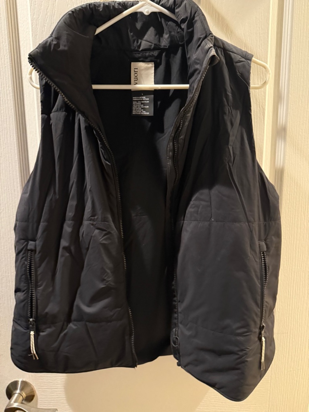 Vuori Black Quilted Puffer Vest